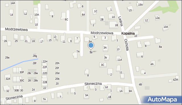 Wieliczka, Modrzewiowa, 5b, mapa Wieliczka