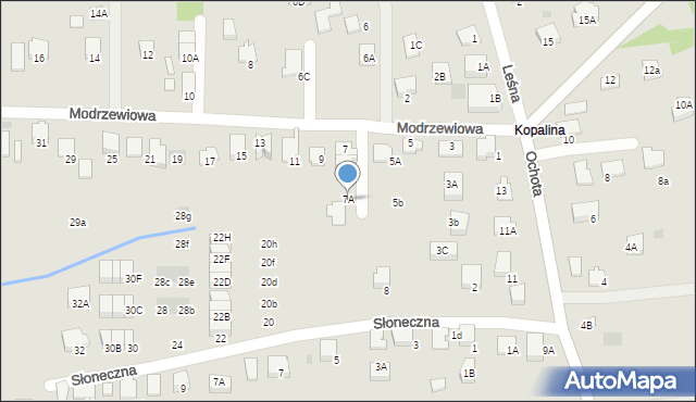 Wieliczka, Modrzewiowa, 7A, mapa Wieliczka