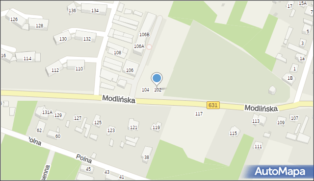 Wieliszew, Modlińska, 102, mapa Wieliszew