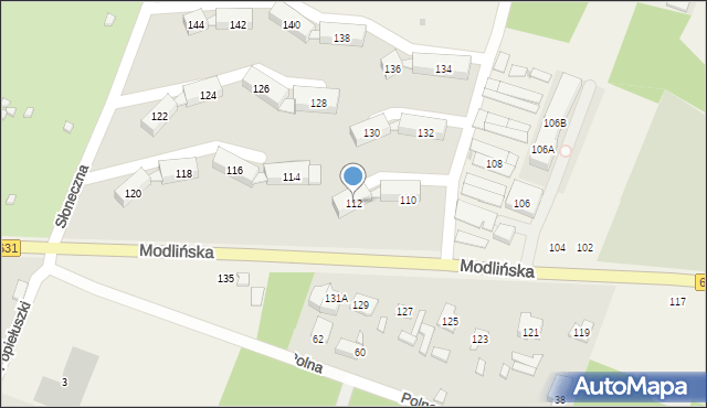 Wieliszew, Modlińska, 112, mapa Wieliszew