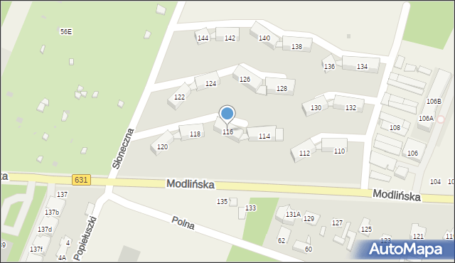 Wieliszew, Modlińska, 116, mapa Wieliszew