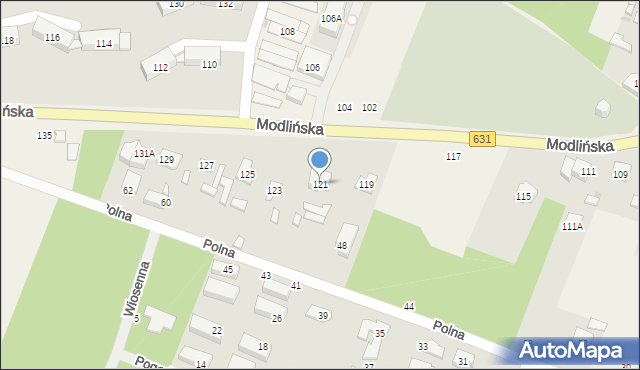 Wieliszew, Modlińska, 121, mapa Wieliszew