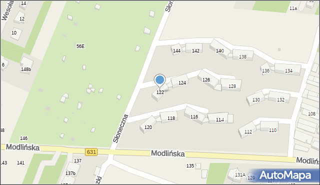 Wieliszew, Modlińska, 122, mapa Wieliszew