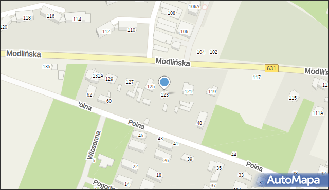 Wieliszew, Modlińska, 123, mapa Wieliszew