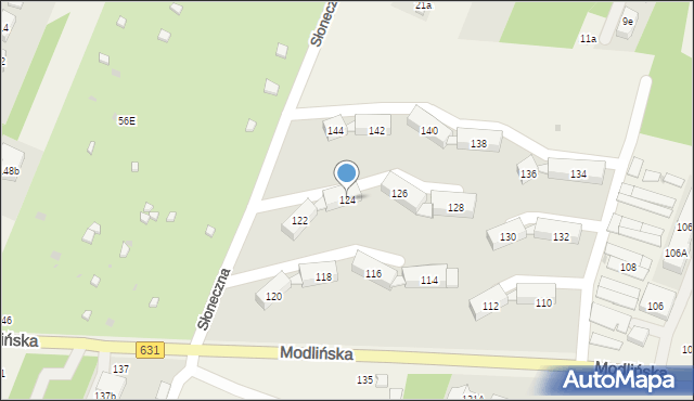 Wieliszew, Modlińska, 124, mapa Wieliszew