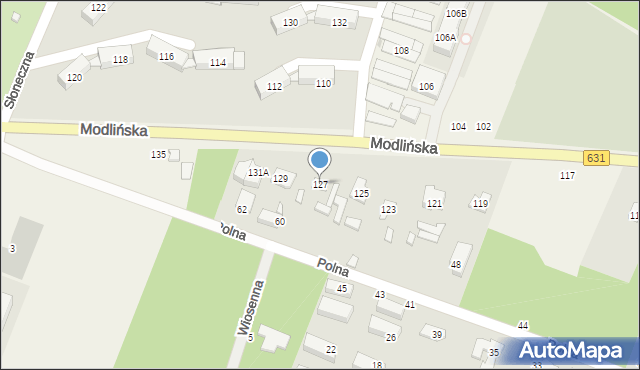 Wieliszew, Modlińska, 127, mapa Wieliszew