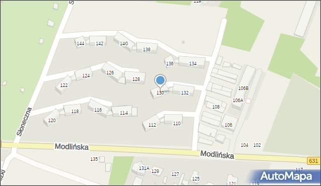 Wieliszew, Modlińska, 130, mapa Wieliszew