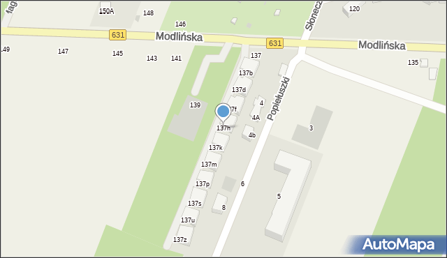 Wieliszew, Modlińska, 137h, mapa Wieliszew