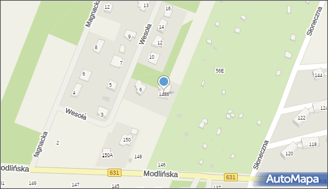 Wieliszew, Modlińska, 148b, mapa Wieliszew