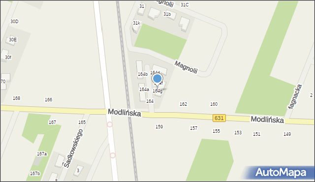 Wieliszew, Modlińska, 164g, mapa Wieliszew