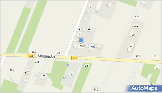 Wieliszew, Modlińska, 172A, mapa Wieliszew