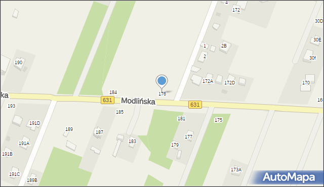 Wieliszew, Modlińska, 176, mapa Wieliszew