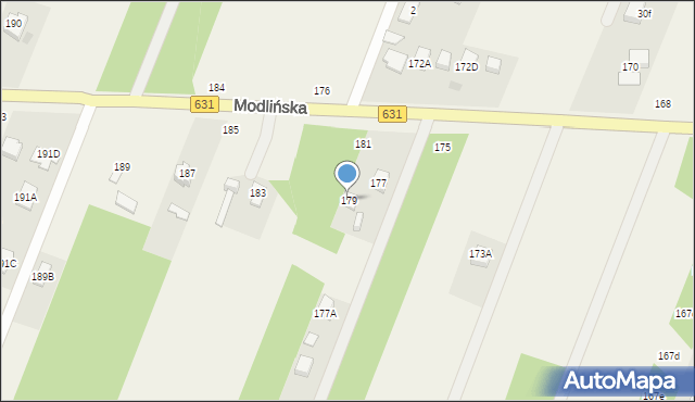 Wieliszew, Modlińska, 179, mapa Wieliszew