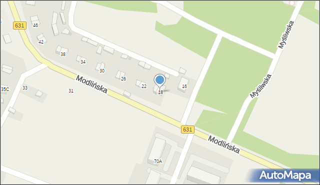 Wieliszew, Modlińska, 18, mapa Wieliszew