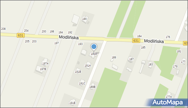 Wieliszew, Modlińska, 191D, mapa Wieliszew