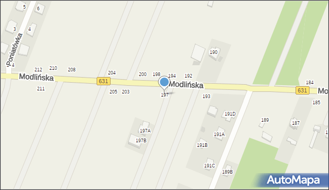 Wieliszew, Modlińska, 197, mapa Wieliszew