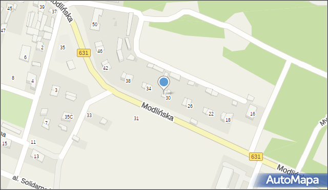 Wieliszew, Modlińska, 32, mapa Wieliszew