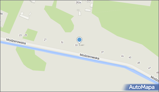 Włocławek, Modzerowska, 35, mapa Włocławka