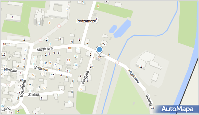 Włodawa, Mostowa, 16, mapa Włodawa