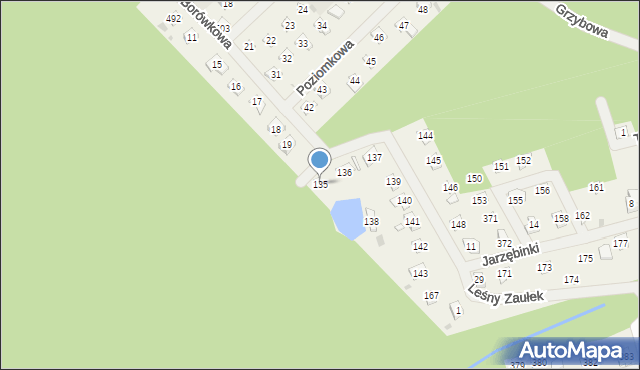 Wojnówko, Modrzewiowa, 135, mapa Wojnówko