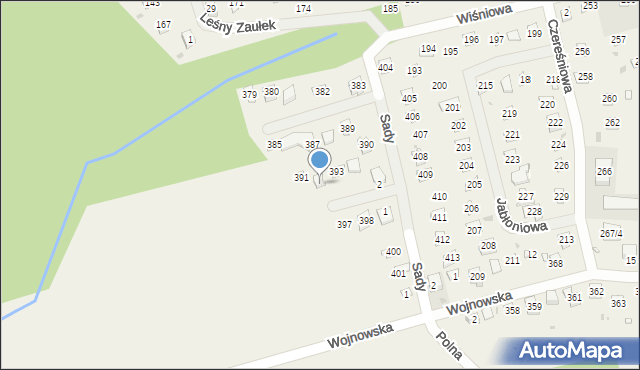 Wojnówko, Morelowa, 392, mapa Wojnówko