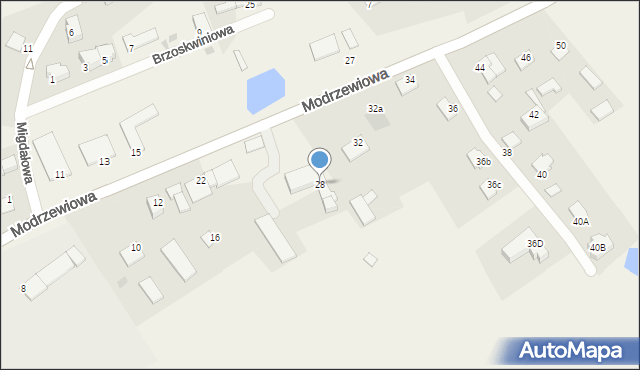 Wójtowo, Modrzewiowa, 28, mapa Wójtowo