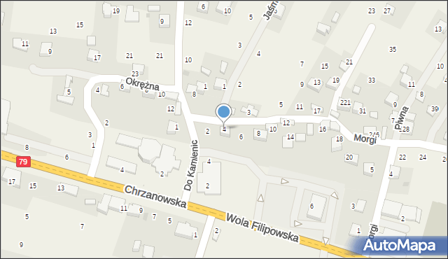 Wola Filipowska, Morgi, 4, mapa Wola Filipowska