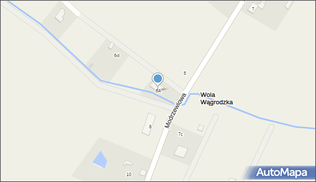 Wola Wągrodzka, Modrzewiowa, 6A, mapa Wola Wągrodzka