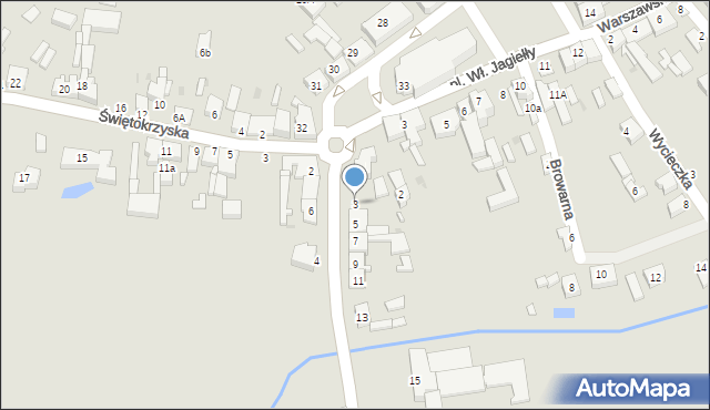 Wolbórz, Modrzewskiego, 3, mapa Wolbórz