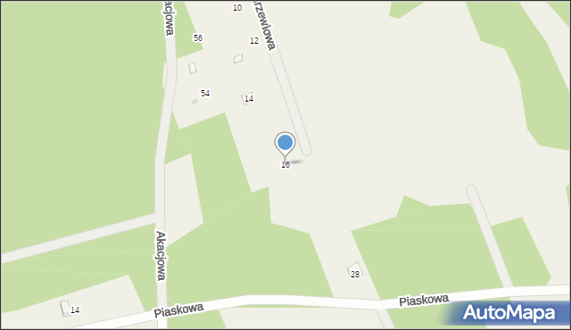 Wólka-Wojciechówek, Modrzewiowa, 16, mapa Wólka-Wojciechówek