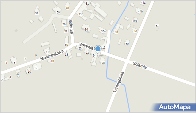 Woźniki, Modrzewiowa, 26, mapa Woźniki