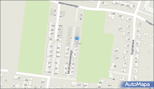 Wrocław, Modrzejewskiego Rudolfa, 13, mapa Wrocławia