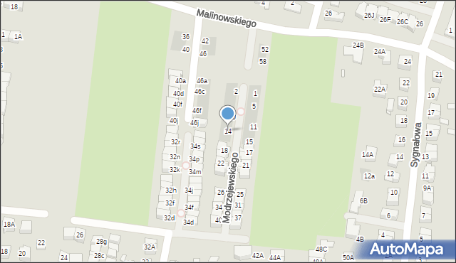 Wrocław, Modrzejewskiego Rudolfa, 14, mapa Wrocławia