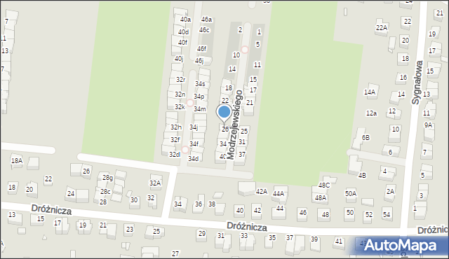 Wrocław, Modrzejewskiego Rudolfa, 26, mapa Wrocławia