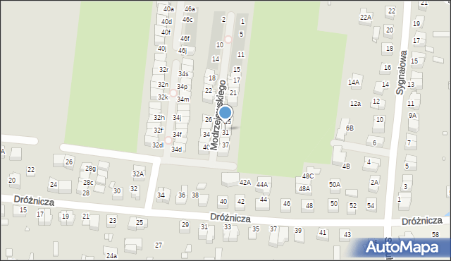 Wrocław, Modrzejewskiego Rudolfa, 29, mapa Wrocławia