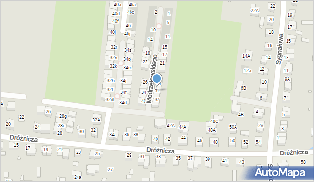 Wrocław, Modrzejewskiego Rudolfa, 31, mapa Wrocławia