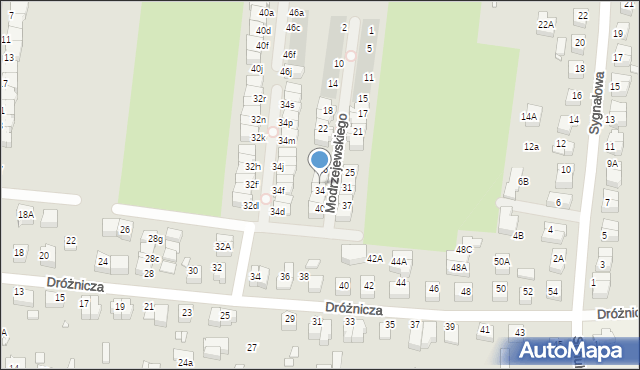 Wrocław, Modrzejewskiego Rudolfa, 32, mapa Wrocławia