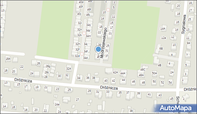 Wrocław, Modrzejewskiego Rudolfa, 40, mapa Wrocławia