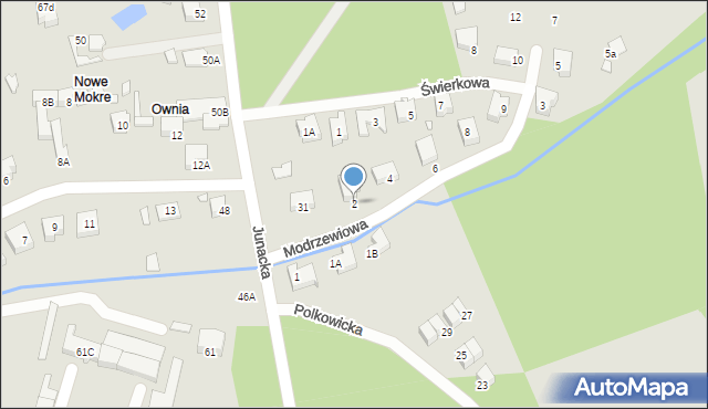 Wrocław, Modrzewiowa, 2, mapa Wrocławia