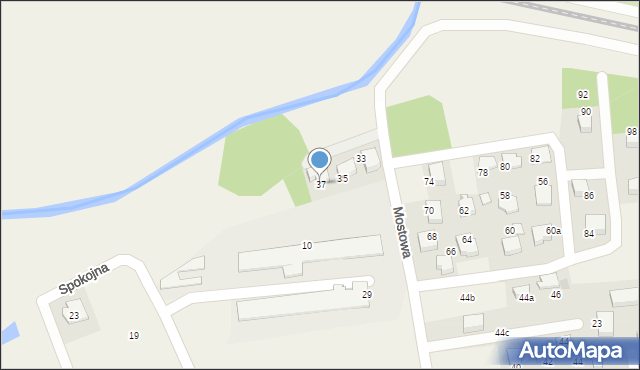 Zabierzów, Mostowa, 37, mapa Zabierzów