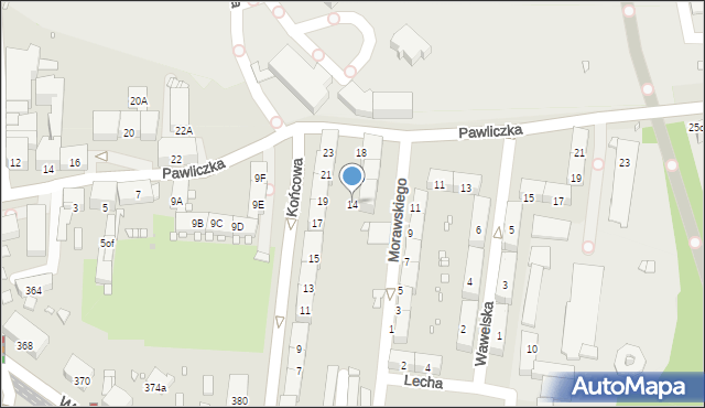 Zabrze, Morawskiego Franciszka, 14, mapa Zabrza