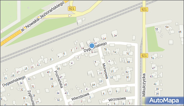 Zabrze, Morwowa, 1, mapa Zabrza