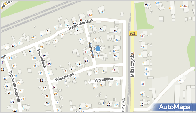 Zabrze, Morwowa, 12, mapa Zabrza