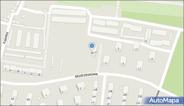 Zabrze, Modrzewiowa, 4A, mapa Zabrza