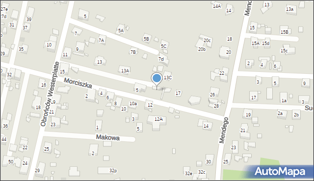 Zabrze, Morciszka Stanisława, 12A, mapa Zabrza