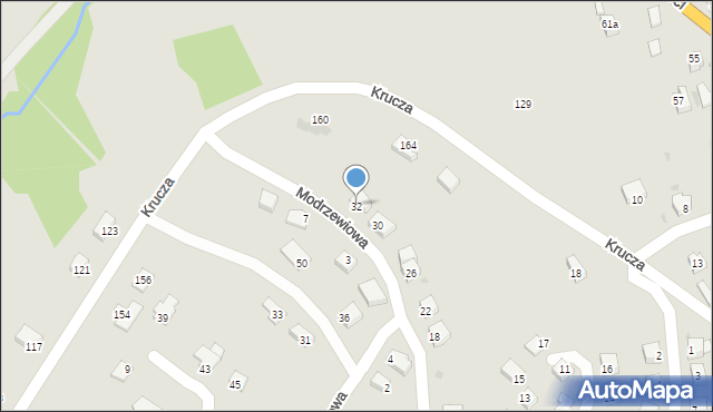 Zagórz, Modrzewiowa, 32, mapa Zagórz