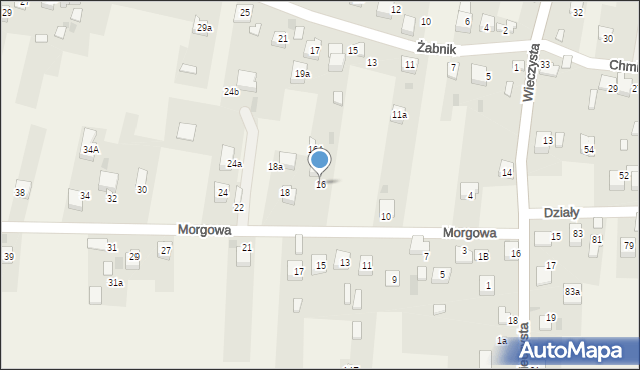 Zagórze, Morgowa, 16, mapa Zagórze