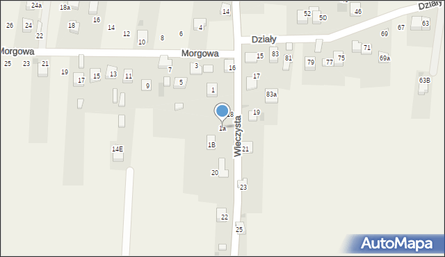 Zagórze, Morgowa, 1a, mapa Zagórze
