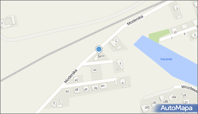 Zamysłowo, Moderska, 2A, mapa Zamysłowo