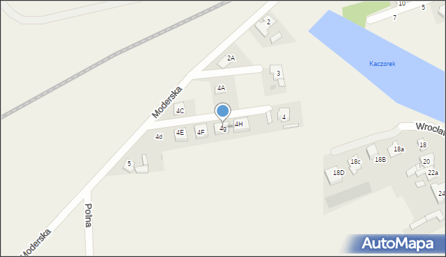 Zamysłowo, Moderska, 4g, mapa Zamysłowo